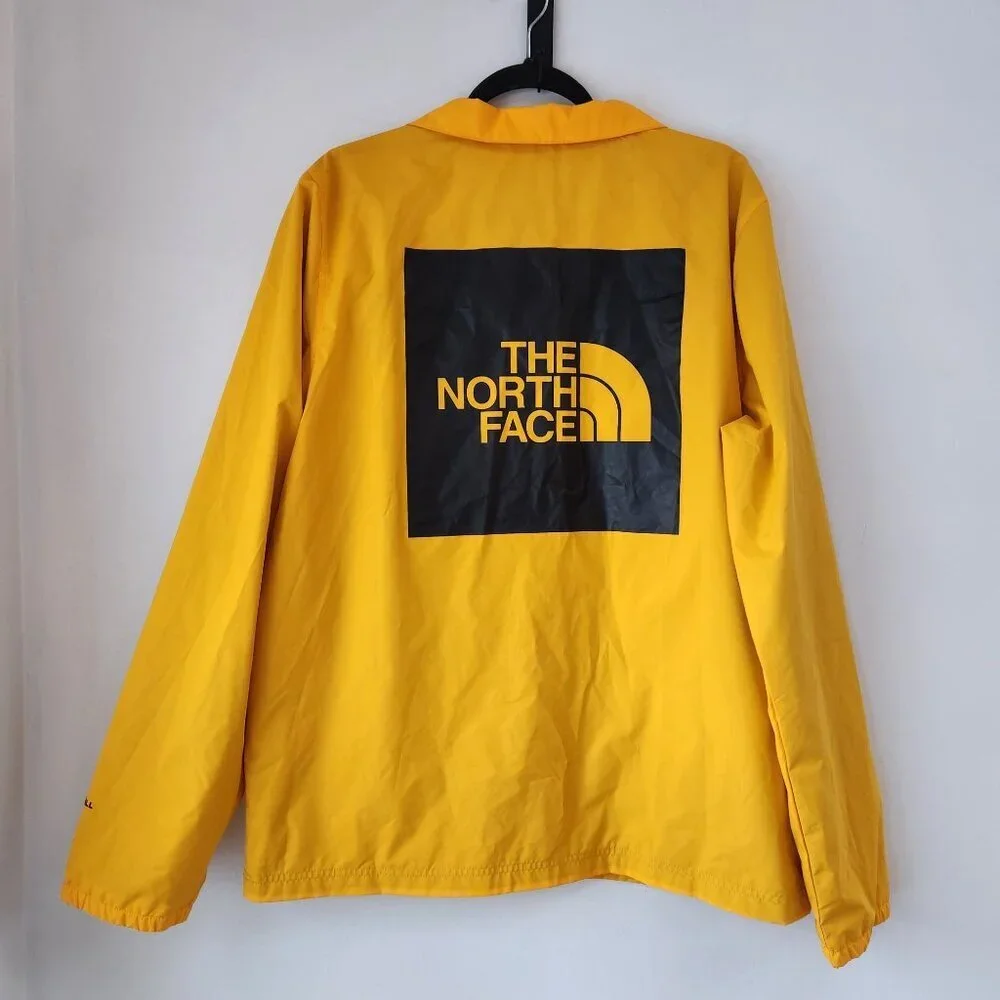 The North Face TNF Classic Wind Breaker Rain Jacket Windwall Yellow Fisherman L